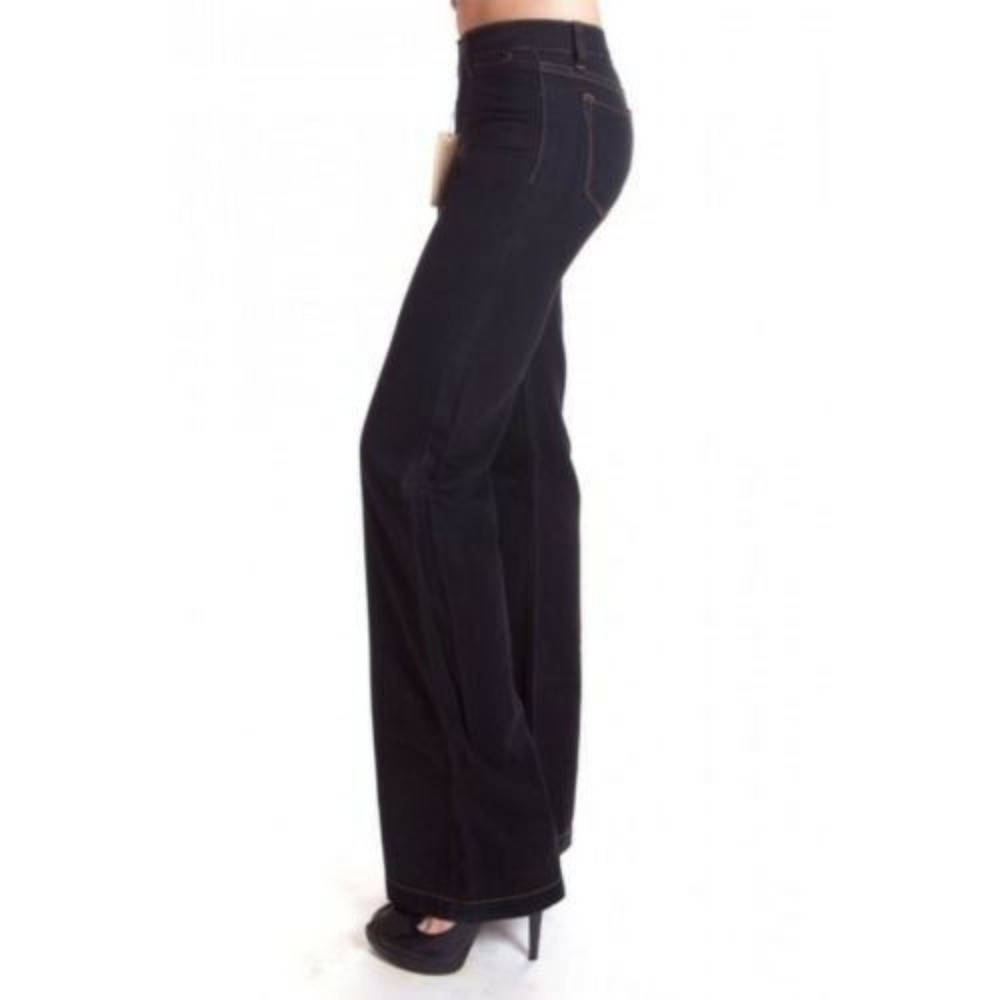J BRAND JEANS Malik BLACK BELL Wide Flared Jeans